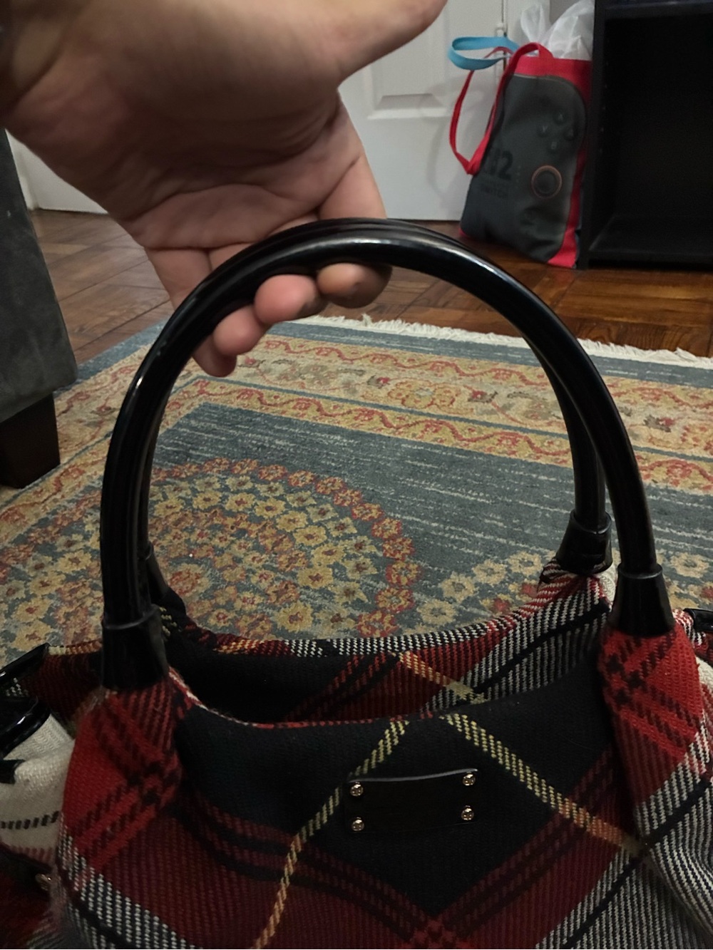 kate spade Stevie Check Wool Bag - Picture 3 of 6